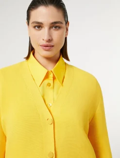 Cardigan in cotone crêpe