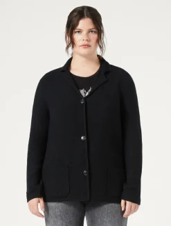 Cardigan in filato di maglia e lana