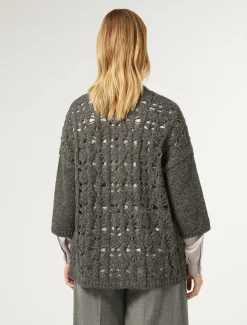 Cardigan in lana e lurex