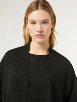 Cardigan in lana metallizzata