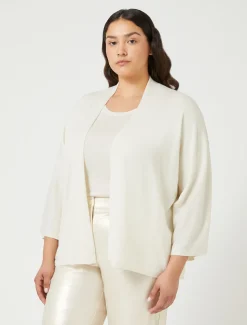 Cardigan in lana metallizzata