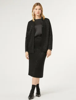 Cardigan in maglia con paillettes