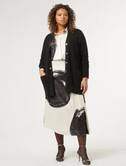 Cardigan in misto lana con strass