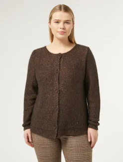 Cardigan in mohair e paillettes