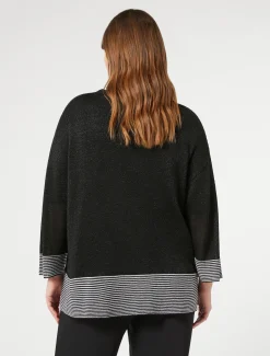 Cardigan in viscosa lurex