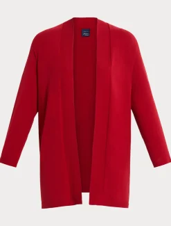 Cardigan in viscosa stretch crêpe