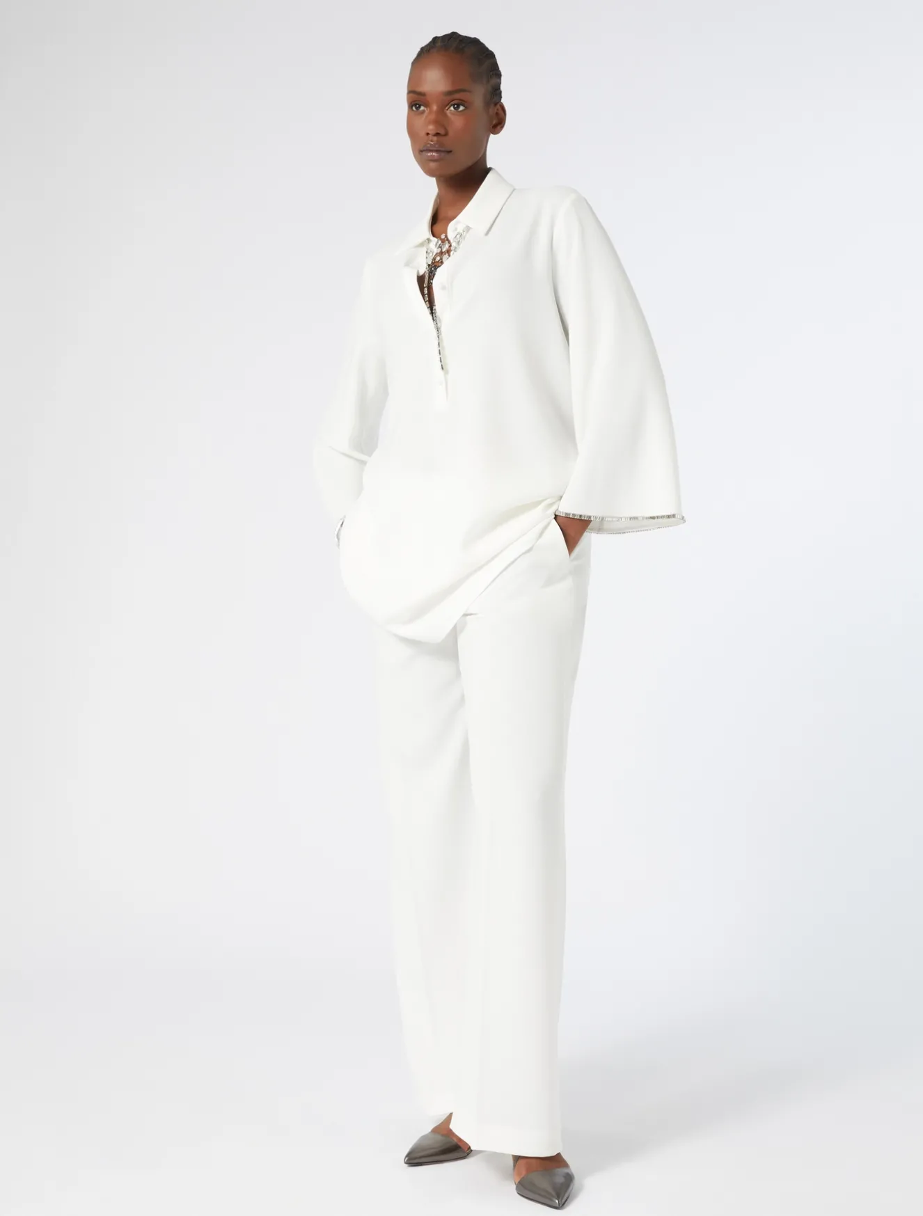 Casacca in cady con strass