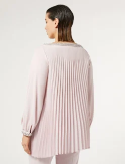 Casacca in crêpe plissé