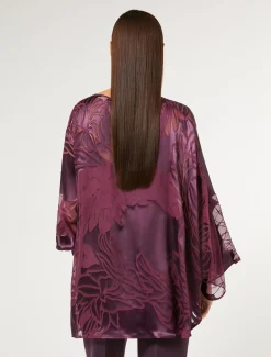 Casacca in satin di seta e viscosa