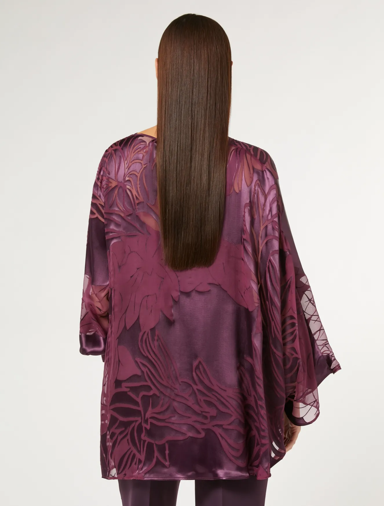 Casacca in satin di seta e viscosa