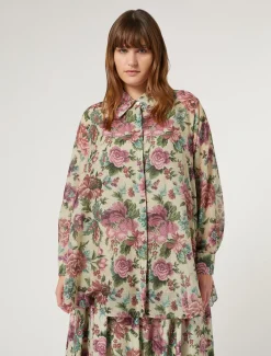 Casacca in voile di cotone e seta