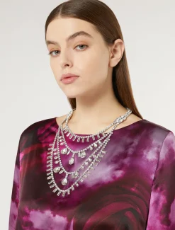 Collana chandelier con cabochon