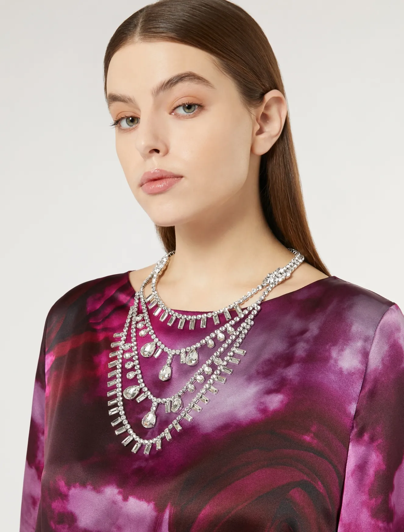 Collana chandelier con cabochon