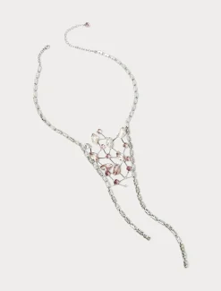 Collana con baguette e strass