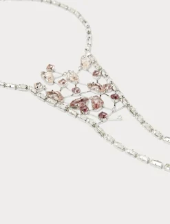 Collana con baguette e strass