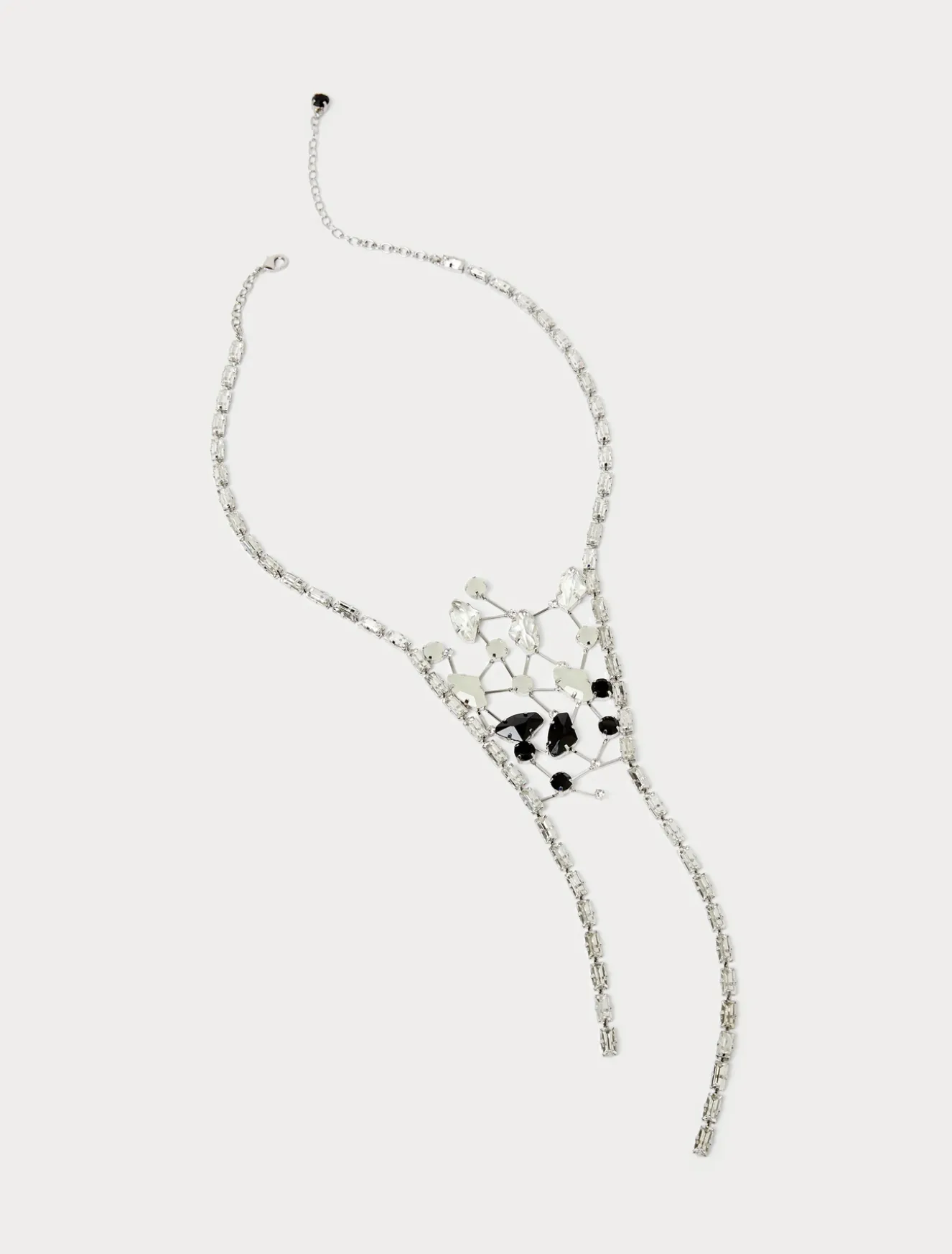 Collana con baguette e strass