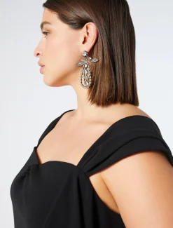 Collana e orecchini in strass