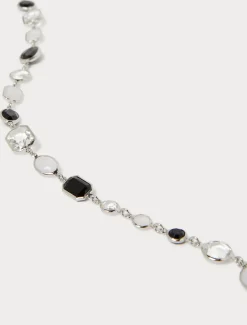 Collana lunga con cristalli