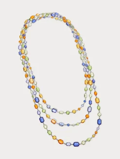 Collana lunga con cristalli