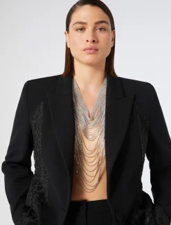 Collana multifilo con strass