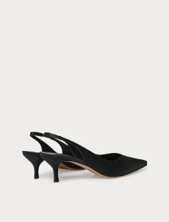 Décolleté sling back in raso