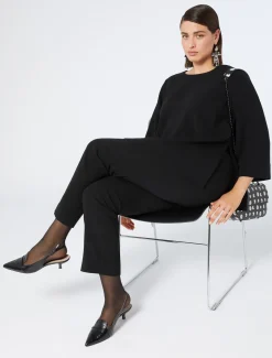 Décolleté slingback in pelle