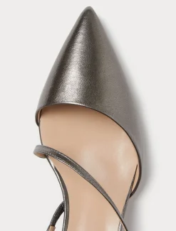 Décolleté slingback in pelle