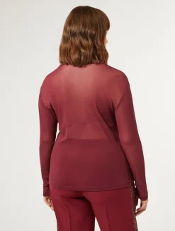 Dolcevita in tulle stretch