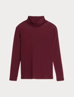 Dolcevita in tulle stretch