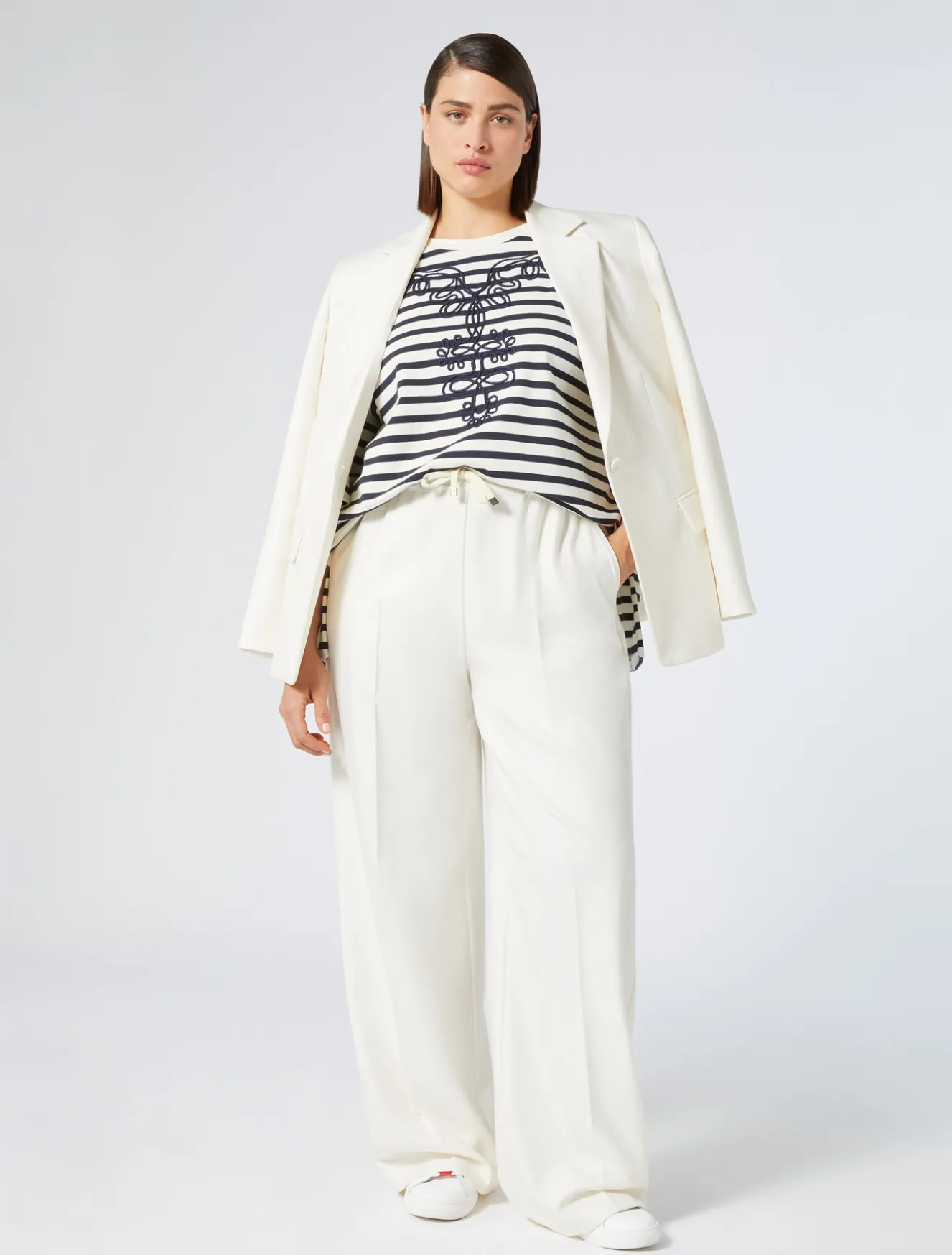 Felpa in jersey con ricami