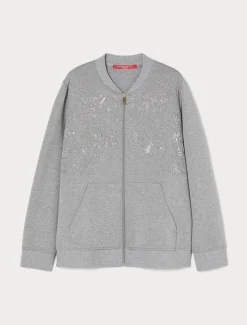 Felpa in jersey con ricamo