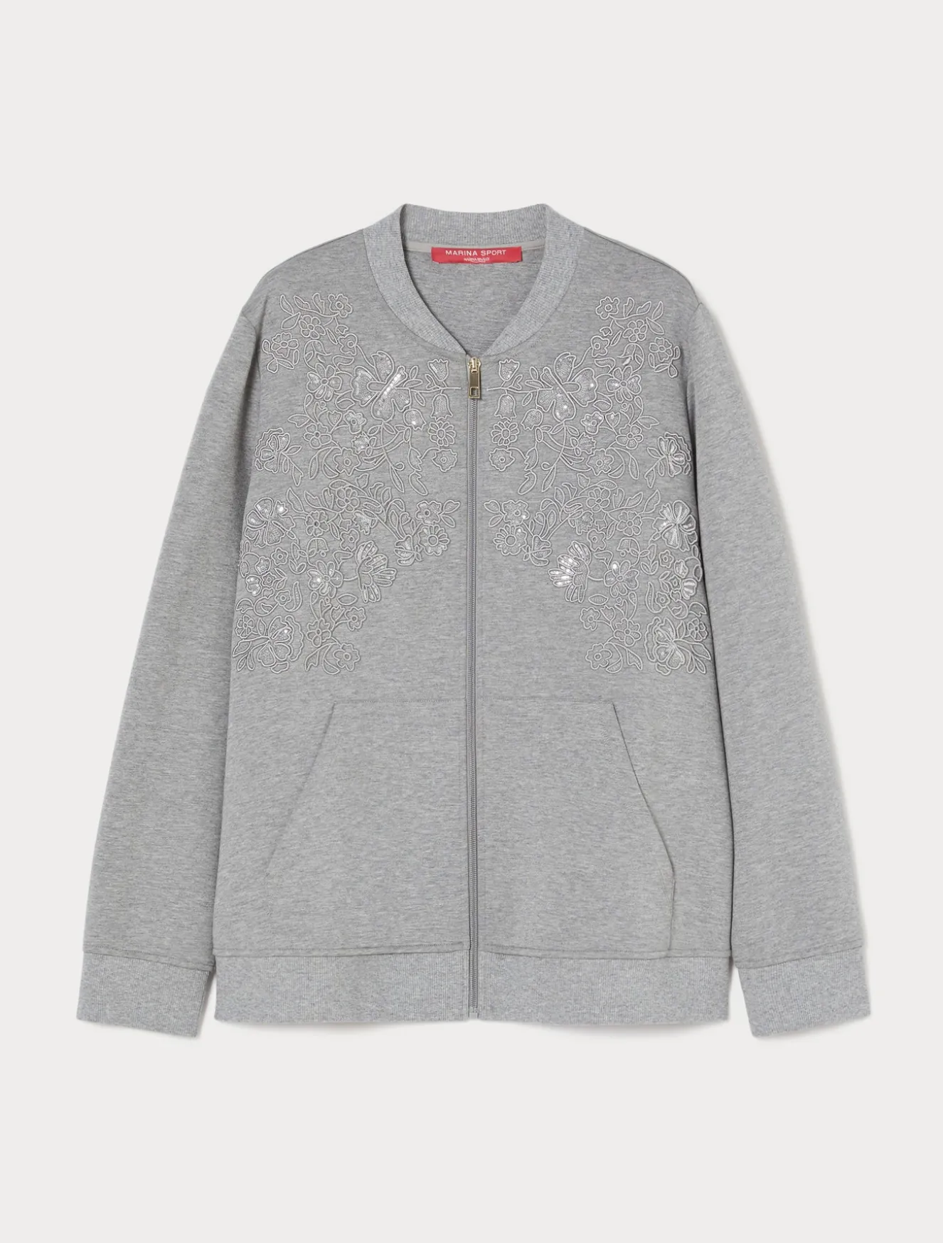 Felpa in jersey con ricamo