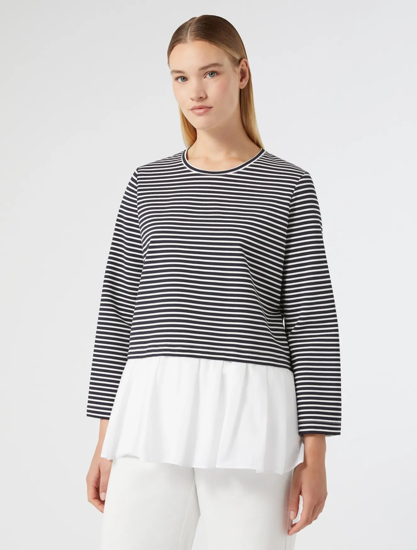 Felpa in jersey e popeline