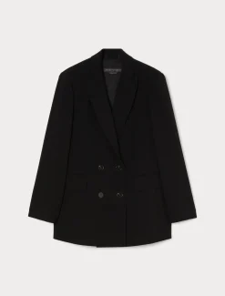 Giacca blazer doppiopetto in cady