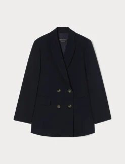 Giacca blazer doppiopetto in cady