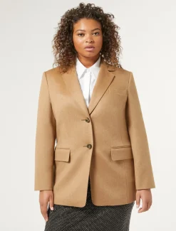 Giacca blazer in cammello