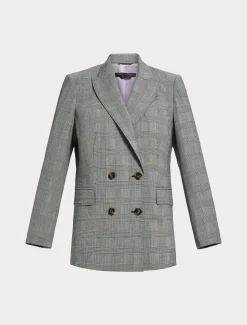 Giacca blazer in foulé di lana