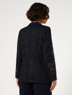 Giacca blazer in macramè laminato