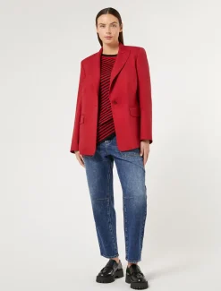 Giacca blazer in misto viscosa