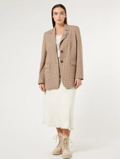 Giacca blazer in misto viscosa
