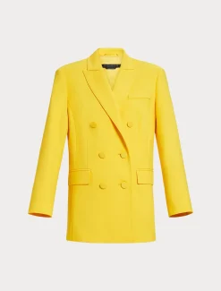 Giacca blazer in tela di cotone