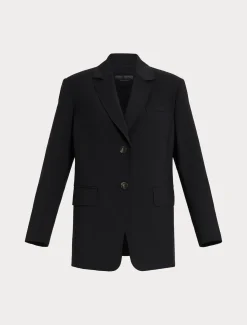 Giacca blazer in tela di lana stretch