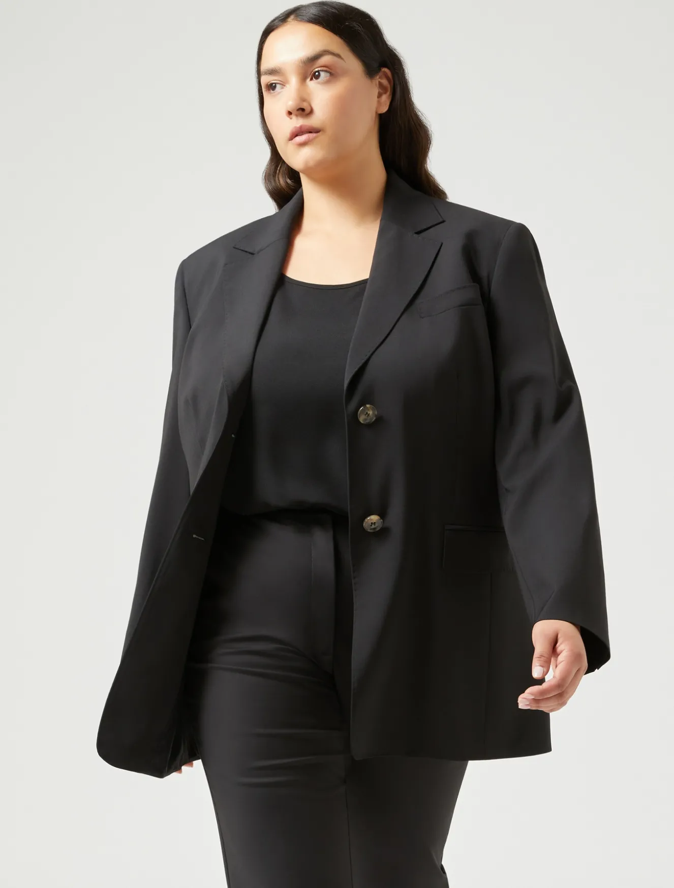 Giacca blazer in tela di lana stretch