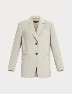 Giacca blazer in tela di lana stretch