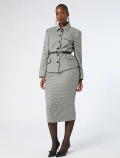 Giacca in batavia di lana stretch