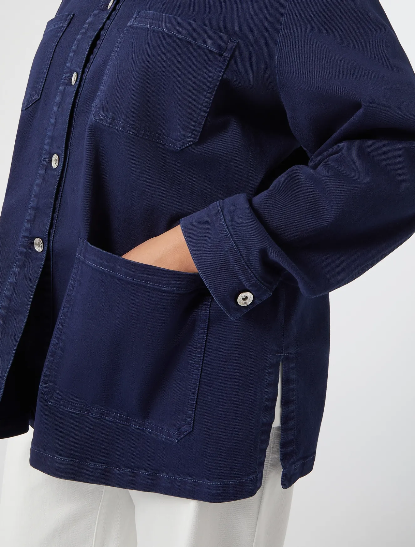 Giacca in bull di cotone stretch