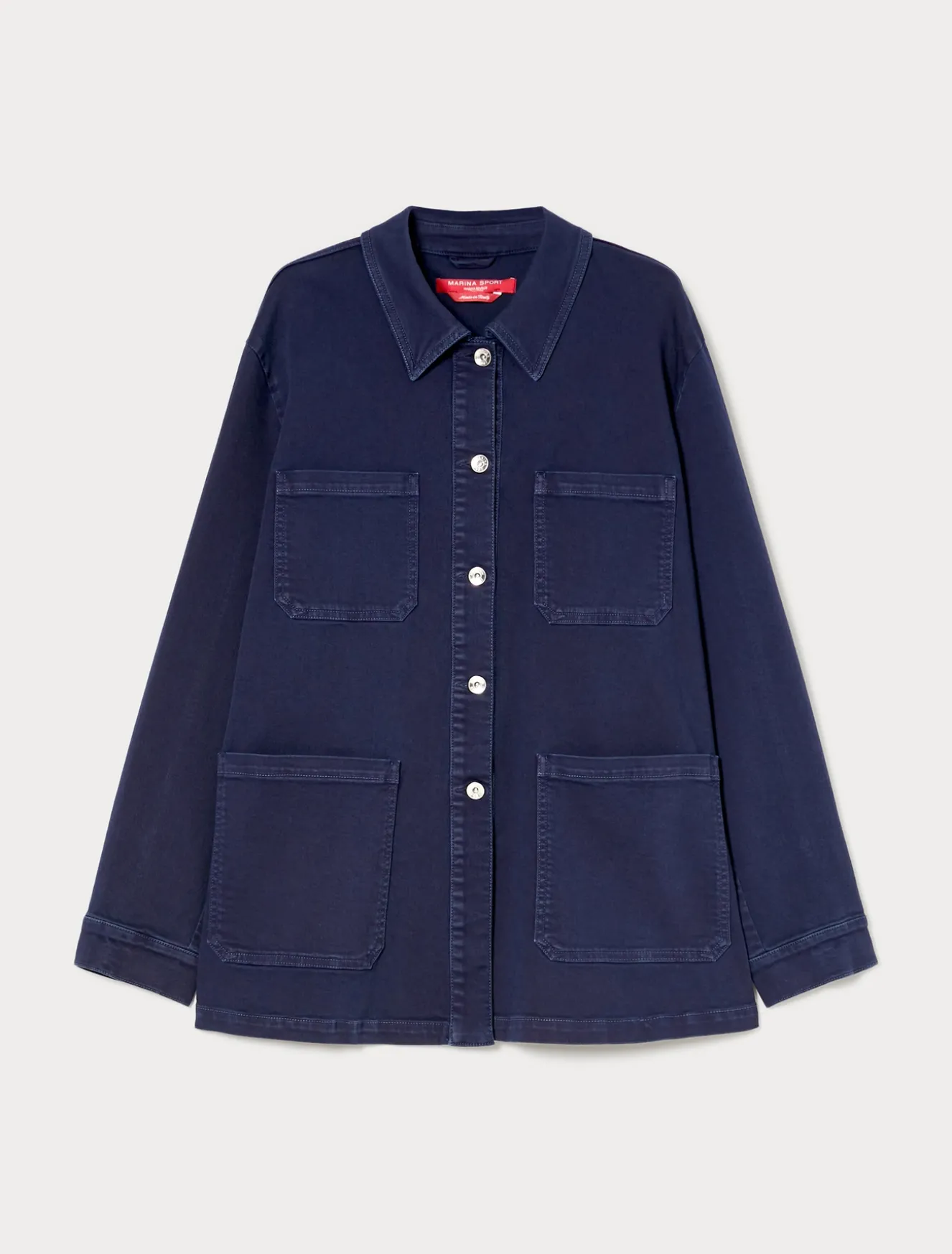 Giacca in bull di cotone stretch