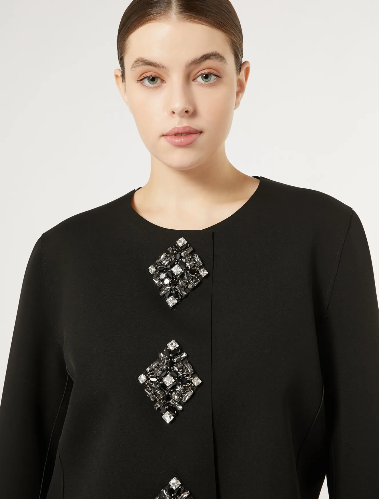 Giacca in cady con strass