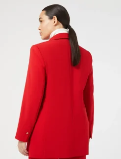 Giacca in crêpe satin di lana