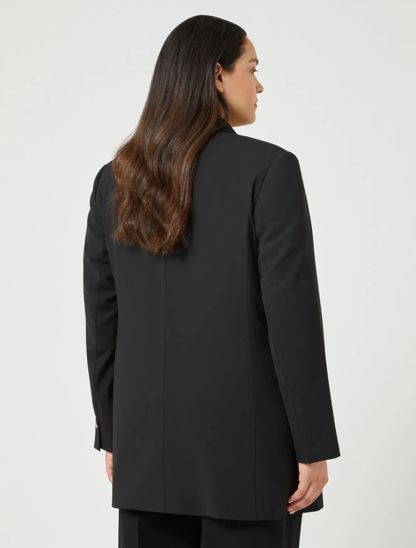 Giacca in crêpe satin di lana